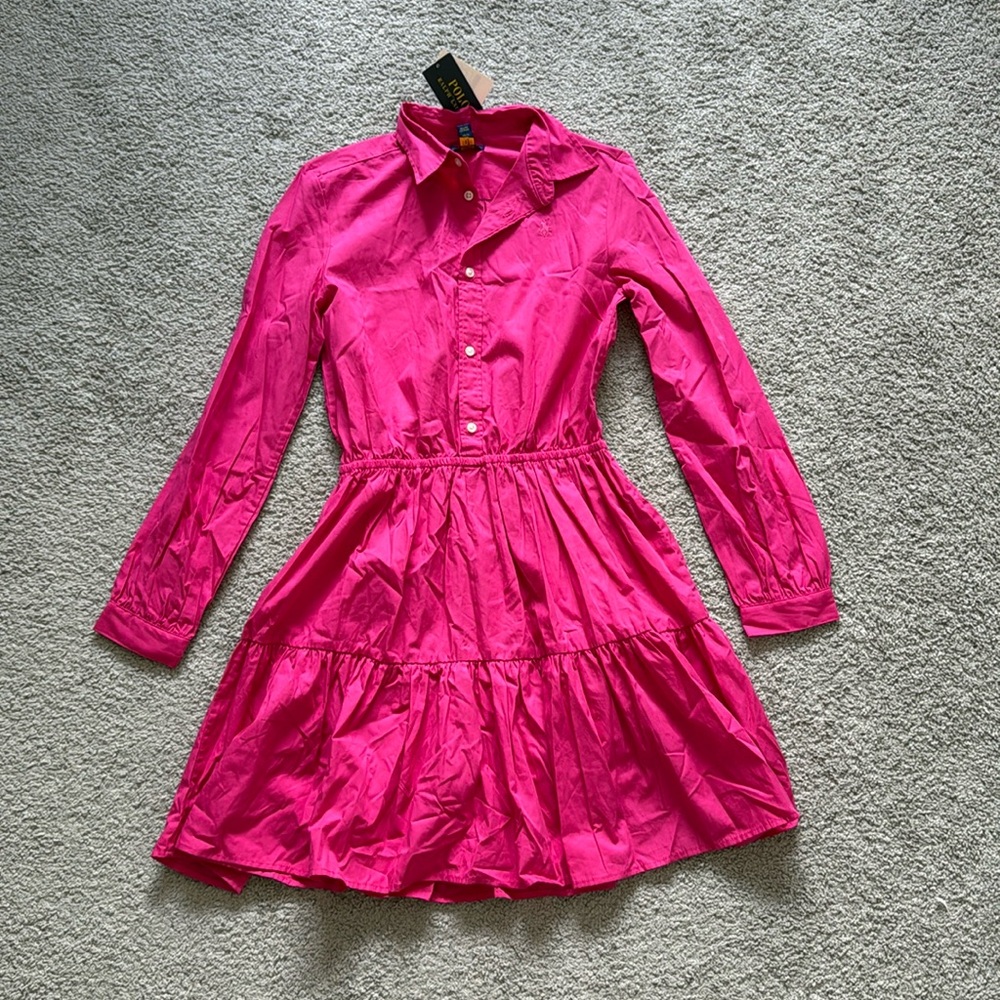 Polo girl’s dress in pink size 16 new